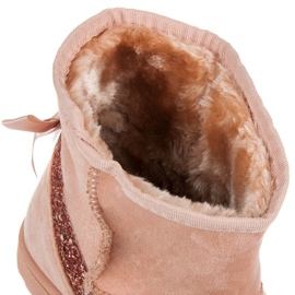 Vices Botas de nieve de pelo con purpurina rosado 5