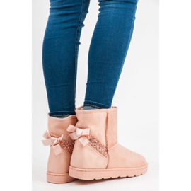 Vices Botas de nieve de pelo con purpurina rosado 6