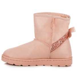 Vices Botas de nieve de pelo con purpurina rosado 3