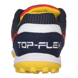 Zapatillas de fútbol Joma Top Flex 2106 Tf TOPW2106TF negro naranjas y tintos 3