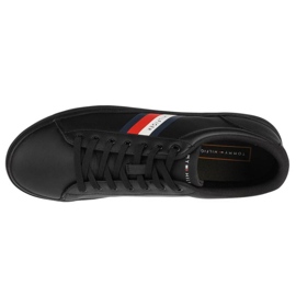 Tommy Hilfiger Zapatos Essential Leather Vulc Stripes FM0FM03722-BDS negro 6