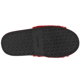 Calvin Klein Zapatilla Sandalia Piel HW0HW00634-XB8 rojo 3