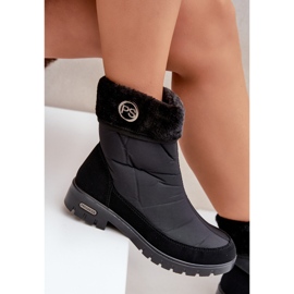 Botas de nieve con aislamiento de moda para mujer Progress PROGJ-21-13 Negro 9