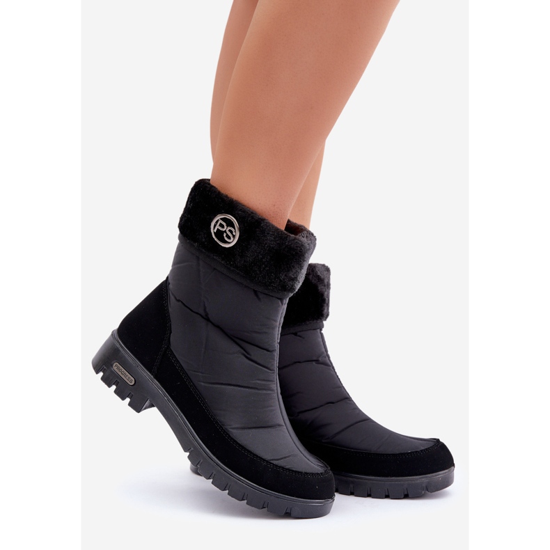 Botas de nieve con aislamiento de moda para mujer Progress PROGJ-21-13 Negro 1