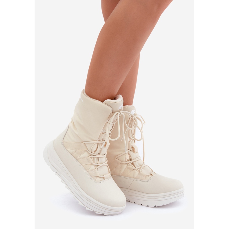 Botas De Nieve Mujer Inua Con Aislamiento Primaloft 4F 4FRAW24FSBSF012 Beige 1 Botas De Nieve Mujer Inua Con Aislamiento Primaloft 4F 4FRAW24FSBSF012 Beige 1
