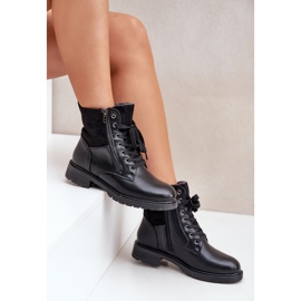 Botas aislantes de tacón plano, ecopiel, negro 6