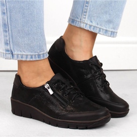 Zapatos de piel Helios W H334 negro brillo 7