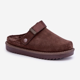 Zapatillas de mujer aislantes con plataforma, chocolate marrón 4
