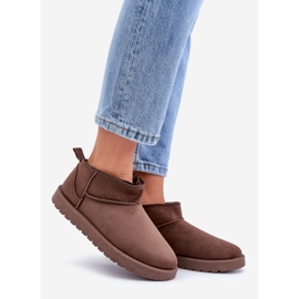 Botas de nieve bajas de ante ecológico marrón 1