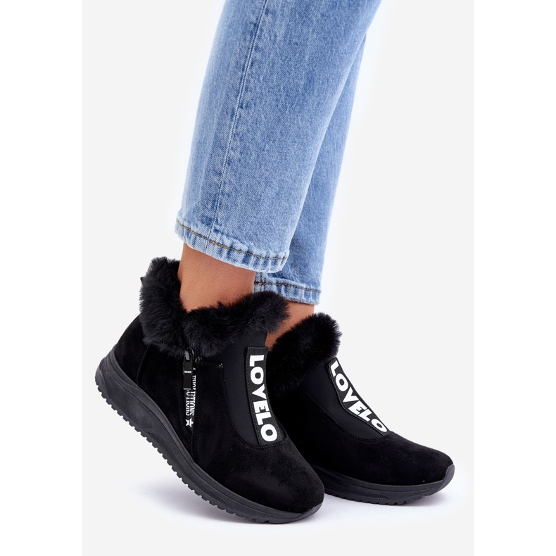Zapatillas De Mujer Botines Con Piel, Negro 1 Zapatillas De Mujer Botines Con Piel, Negro 1
