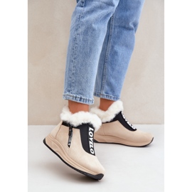 Botines de Mujer con Pelo, Beige 1 Botines de Mujer con Pelo, Beige 1