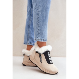 Botines de Mujer con Pelo, Beige 2