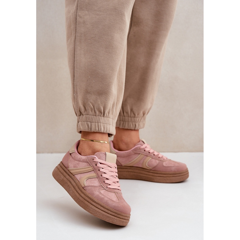 Zapatillas con plataforma para mujer, rosa rosado 2
