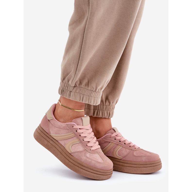 Zapatillas con plataforma para mujer, rosa rosado 1