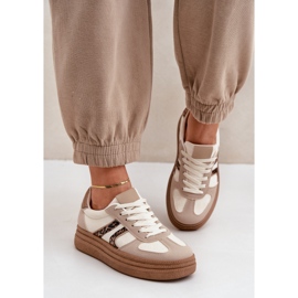 Zapatillas con Plataforma para Mujer, Beige 3