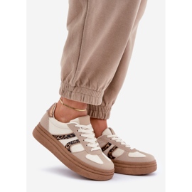 Zapatillas con Plataforma para Mujer, Beige 1
