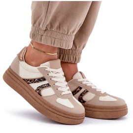 Zapatillas con Plataforma para Mujer, Beige 8