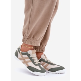 Zapatillas Bajas Mujer Zapatillas Beige y Verde 1