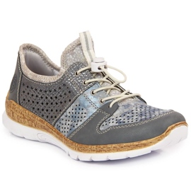 Rieker W N4255-12 calzado deportivo calado azul 4