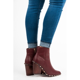Vices Botas burdeos con estilo rojo 5