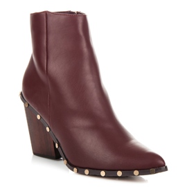 Vices Botas burdeos con estilo rojo 1