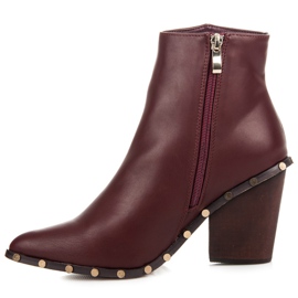 Vices Botas burdeos con estilo rojo 2