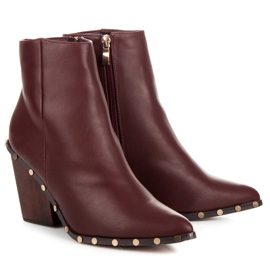Vices Botas burdeos con estilo rojo 4