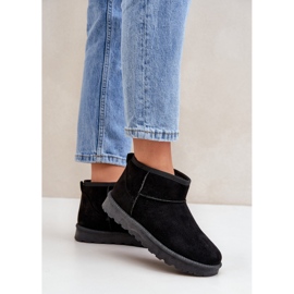 Botas de nieve para mujer confeccionadas en ante ecológico negro 3