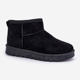 Botas de nieve para mujer confeccionadas en ante ecológico negro 4