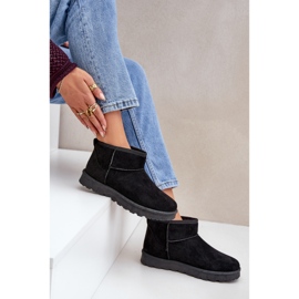 Botas de nieve para mujer confeccionadas en ante ecológico negro 6