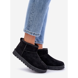 Botas de nieve para mujer confeccionadas en ante ecológico negro 1 Botas de nieve para mujer confeccionadas en ante ecológico negro 1