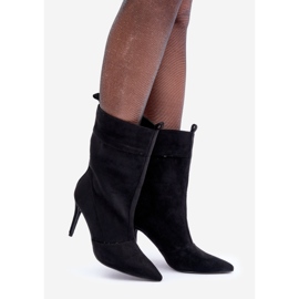 Botas negras de tacón alto negro 1