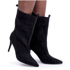 Botas negras de tacón alto negro 7