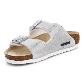 Kalpki Birkenstock Arizona Niños 1022230 Brillo cósmico Blanco plata 3