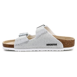 Kalpki Birkenstock Arizona Niños 1022230 Brillo cósmico Blanco plata 4