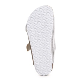 Kalpki Birkenstock Arizona Niños 1022230 Brillo cósmico Blanco plata 7