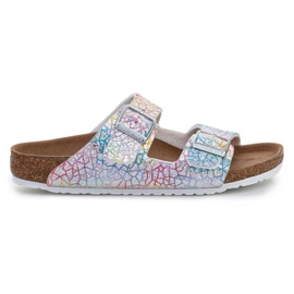 Chanclas Birkenstock Arizona Kids Flashy Hologram plateadas 1022173 multicolor 6