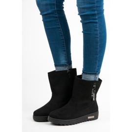 Super Me Botas de nieve abrochadas con cremallera. negro 2
