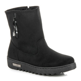 Super Me Botas de nieve abrochadas con cremallera. negro 3