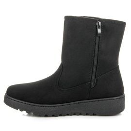 Super Me Botas de nieve abrochadas con cremallera. negro 4