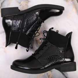 Botas lacadas Vinceza W JAN135 negro 3