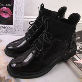 Botas lacadas Vinceza W JAN135 negro 4