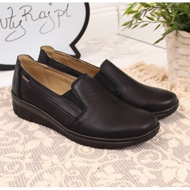 Helios Cuero, zapatos sin cordones negro 4