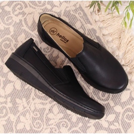 Helios Cuero, zapatos sin cordones negro 5