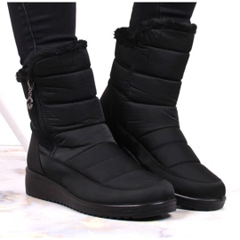 Botas de nieve con aislamiento y cremallera NEWS W EVE377A negro 7