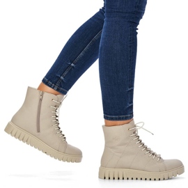 Botas con plataforma aislante Rieker W RKR279C, beige 9