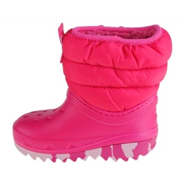 Zapatos Crocs Classic Neo Puff Boot Niño 207683-6X0 rosado 5