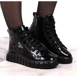 Botines de charol sobre plataforma Filippo W PAW382 negro 8