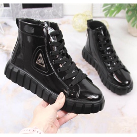Botines de charol sobre plataforma Filippo W PAW382 negro 10