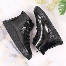 Botines de charol sobre plataforma Filippo W PAW382 negro 11
